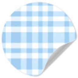 Ruit - Patroon - Blauw Wandcirkel behangsticker klein 186 -3d
