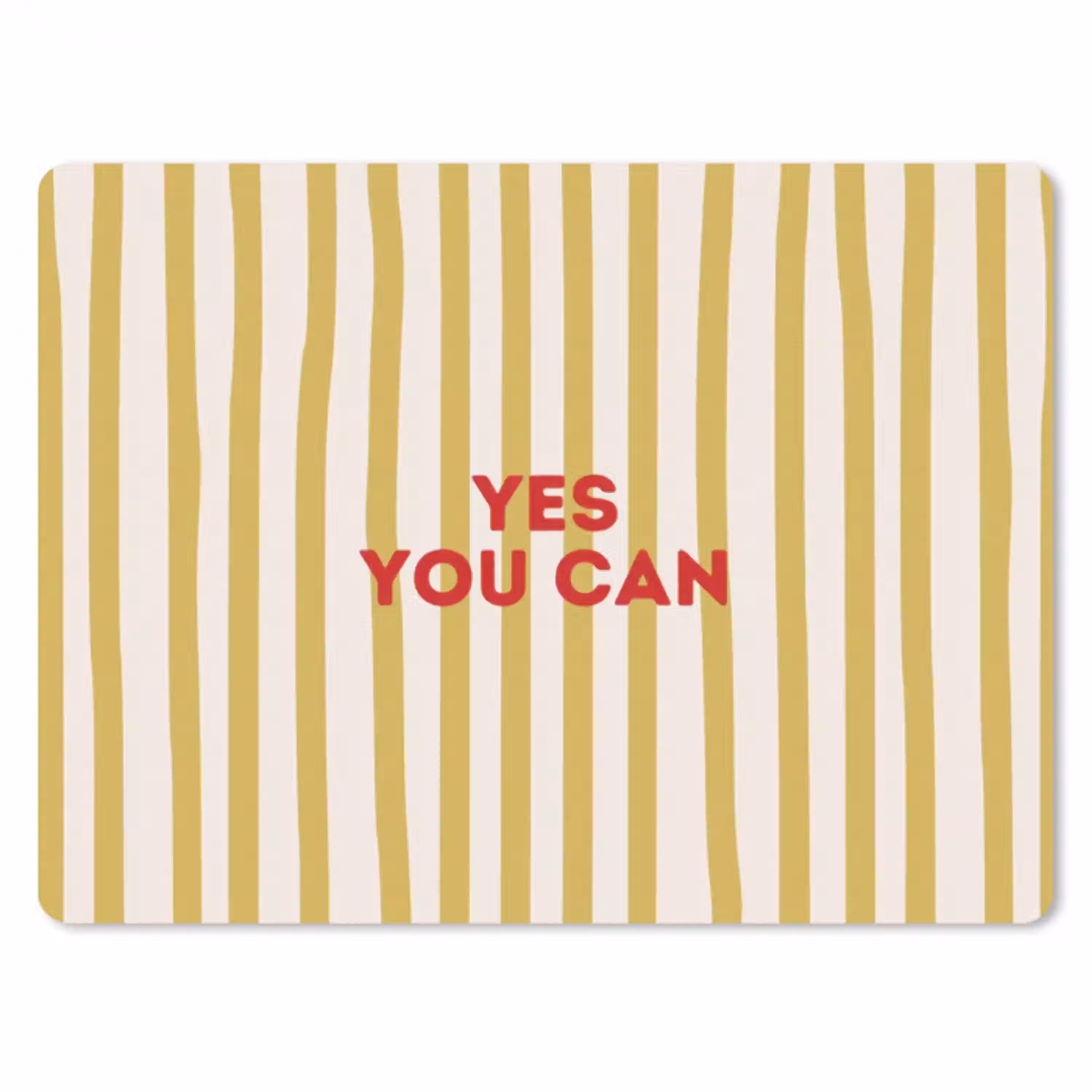 Strepen - Abstract - Yes you can - Rood muismat rubber klein -3d
