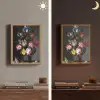 Bloemen in een vaas met schelpen en insecten - Balthasar van der Ast Light Box met batterij (Wandlamp) middel -sfeer3