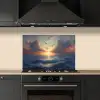 Meeuwen - Zonsondergang - Zee - Wolken keuken achterwand spatscherm klein -sfeer1