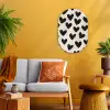 Hartjes - Zwart - Beige Wandcirkel Ovaal Forex klein -sfeer4
