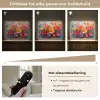 Bloemen - Kleurrijk - Verf - Abstract - Kunst Light Box met batterij (Wandlamp) middel -USP_dimbaarNL