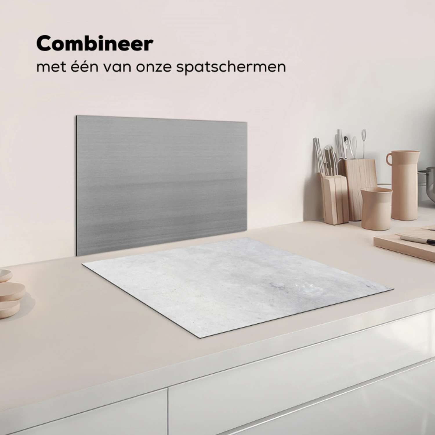 Verwering - Beton - Structuren - Vintage - Industrieel - Grijs Inductie beschermer vinyl 3mm middel -wsfeer7_website