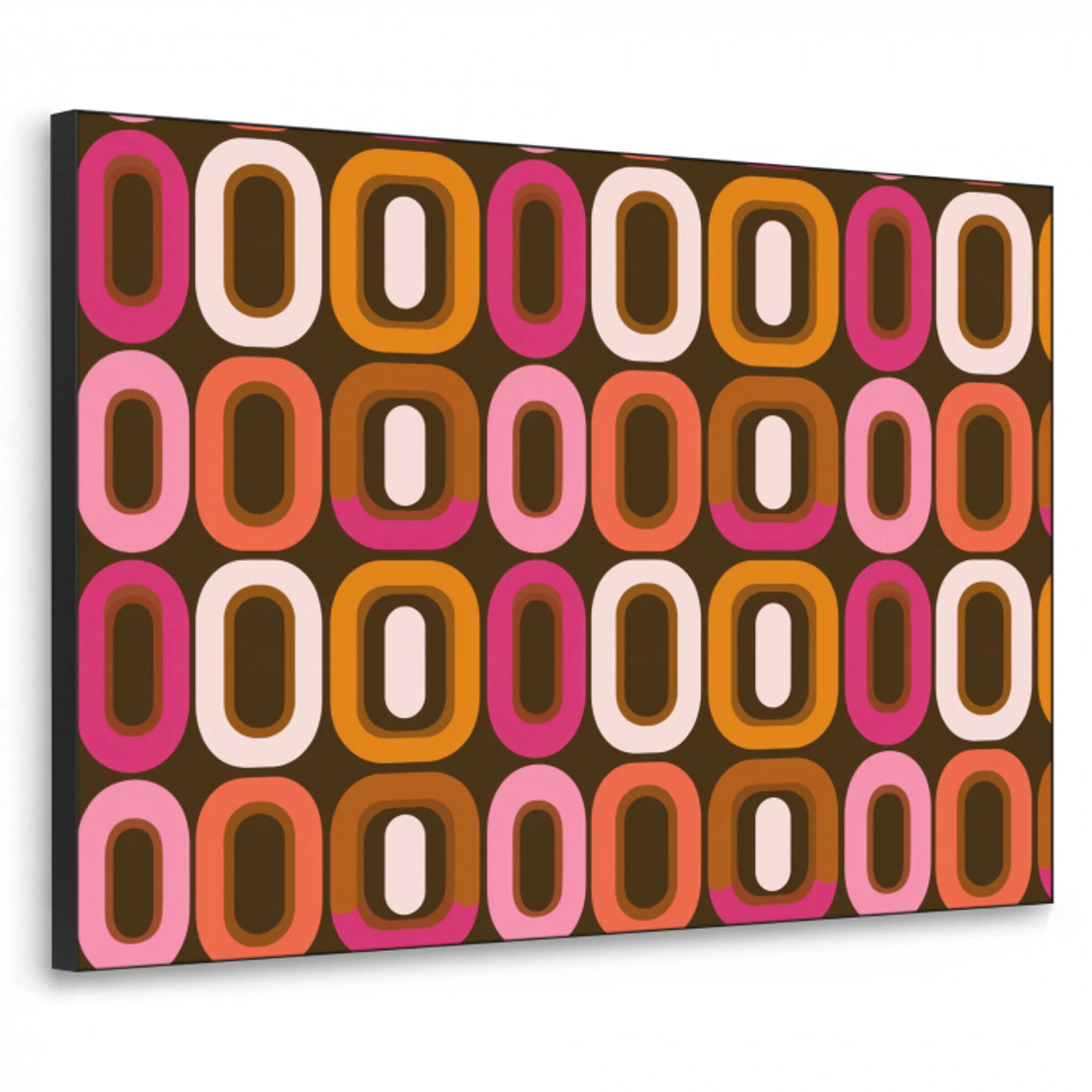 Modern - Retro - Kleurrijk Textielframe zwart klein 947 -3d