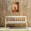 Chocomelk - Drinken - Warm - Bruin Tuinposter op houten frame 2 cm dik klein -sfeer4