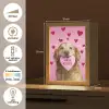 Hond - Kiss- Valentijn - Hartjes Light Box met kabel (Tafellamp) klein -USP_NL