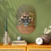 Bloem - Quote - Vintage - Art Wandcirkel Ovaal Forex klein -sfeer2