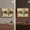 Kunst - Abstract - Aesthetic - Goud Light Box met batterij (Wandlamp) middel -sfeer3