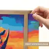 Neushoorn - Zonsondergang - Savanna - Kleurrijk Light Box met batterij (Wandlamp) middel -USP_websiteprintNL