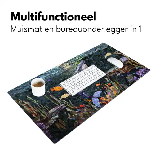 Mozaïek - Walvis - Koraal - Water Muismat XXL klein -sfeer4
