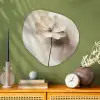 Bloem - Beige - Verf - Schaduw Wandcirkel Organisch Aluminium middel -sfeer2