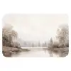 Rivierlandschap - Minimalistisch - Aardetinten Badmat klein -3d