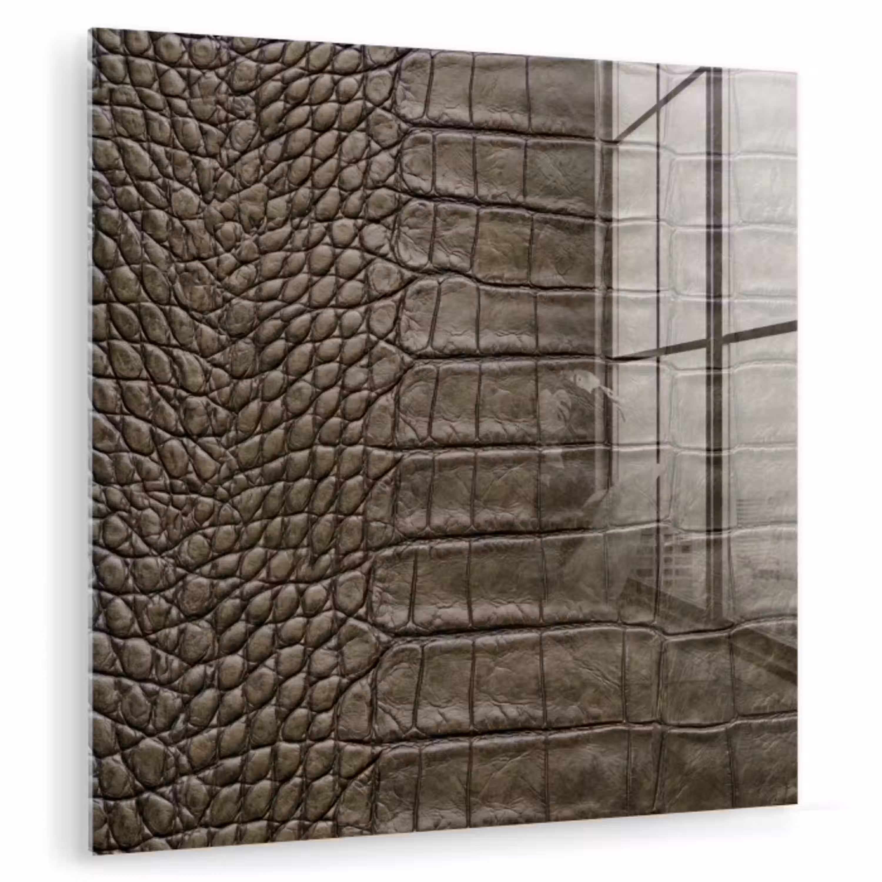 Krokodillenleer - Structuur - Groen plexiglas 5mm klein -zzzproduct_nieuw
