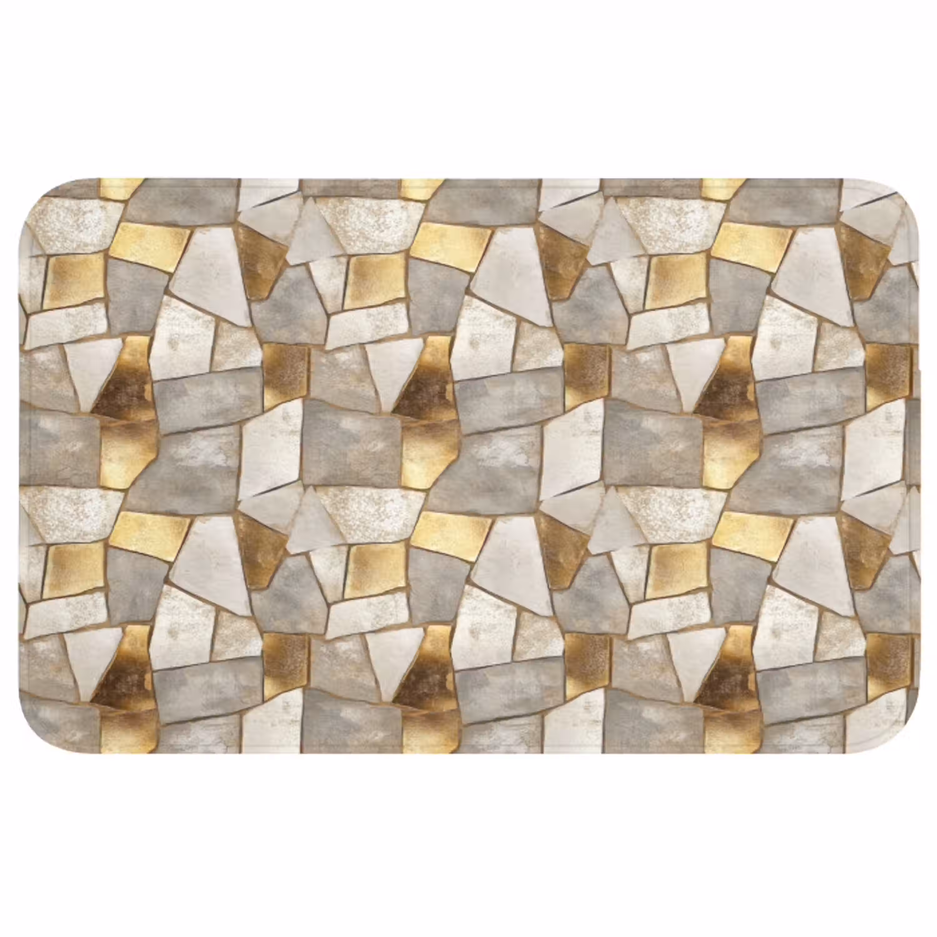 Mozaïek - Marmer - Goud WCmat middel 1009 -3d