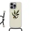 Olijftak - Donkergroen - Olijven Hoesje iPhone 16 Pro Max met koord klein -3d