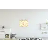 Nice - Stippen - Roze - Geel textielposter latten blank klein -kinderkamer
