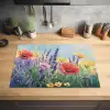 Weide - Bloemen - Kleurrijk Inductie beschermer vinyl 3mm klein -sfeer5