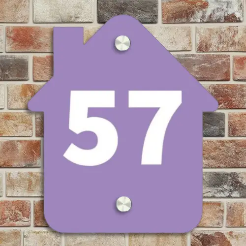 Paars - Traditioneel Naambord Huisje klein -sfeer6