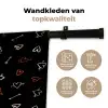 Zwart - Hartjes - Pijl - Patroon Wandkleed katoen klein 269 -sfeer2