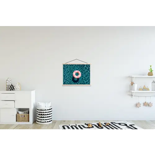 Drijvend - Zwemband - Water textielposter latten blank klein -kinderkamer