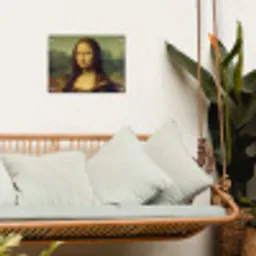 Mona Lisa - Leonardo da Vinci tuinposter los doek klein -sfeer7