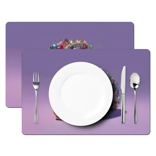 Edelstenen - Glitters - Paars - Kleurrijk Placemat vinyl groot -zzsfeer2_Kitchenyeah-website