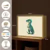 Dinosaurus - Turquoise - Stekels Light Box met batterij (Wandlamp kind) middel -USP_websiteoverzichtNL