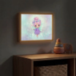 Fee - Paars - Glinsters Light Box met batterij (Wandlamp kind) middel -sfeer5_kind