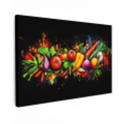 Groente - Eten - Kruiden - Graffiti - Koken Tuinposter op houten frame 2 cm dik klein -3d