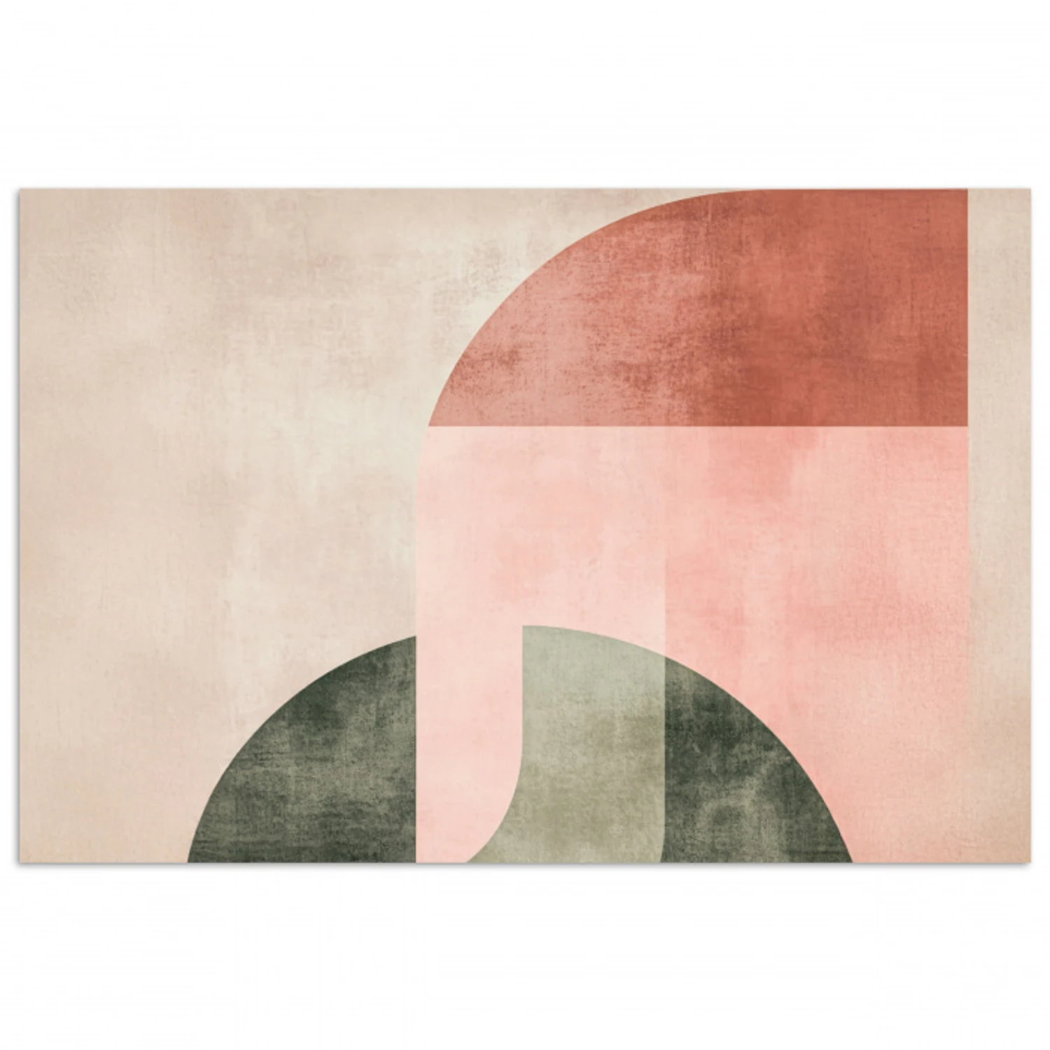 Cirkel - Abstract - Roze poster papier klein -3d