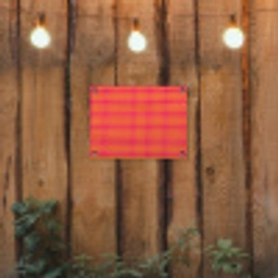 Stippen - Patroon - Oranje tuinposter los doek klein 239 -sfeer1