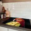 Close-up - Papegaai - Veren - Oranje Inductie beschermer vinyl 3mm klein -sfeer3