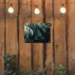 Groen - Bladeren - Glad - Nerven tuinposter los doek klein -sfeer1
