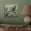 Tropisch bladerdek - Vlinders - groen - Bruin aluminium wit klein -sfeer2