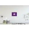 Passievrucht - Zaadjes - Paars - Minimalistisch textielposter latten blank klein -kinderkamer