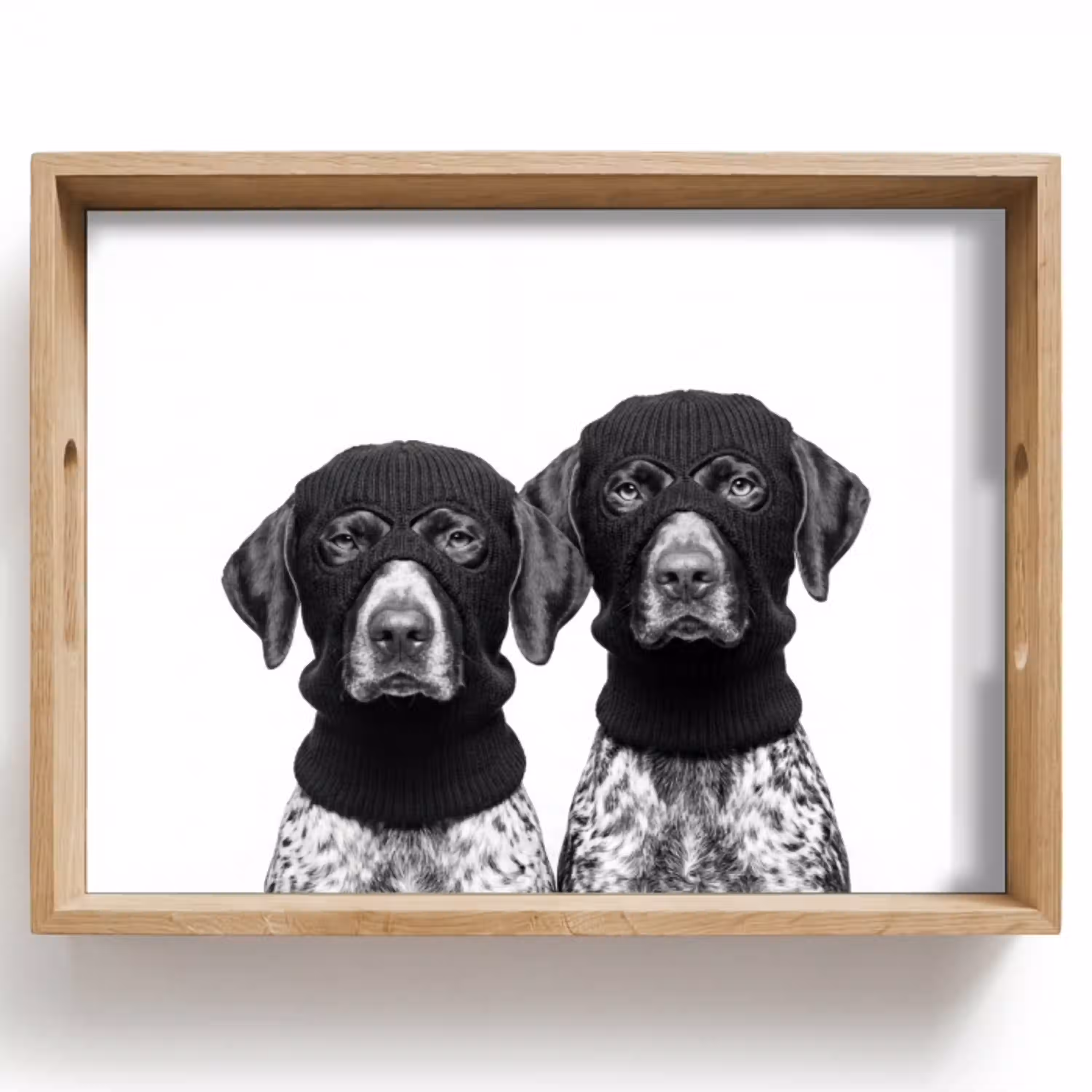 Honden - Bivakmuts - Zwart - wit Dienblad Rechthoek middel -z3d_shopping