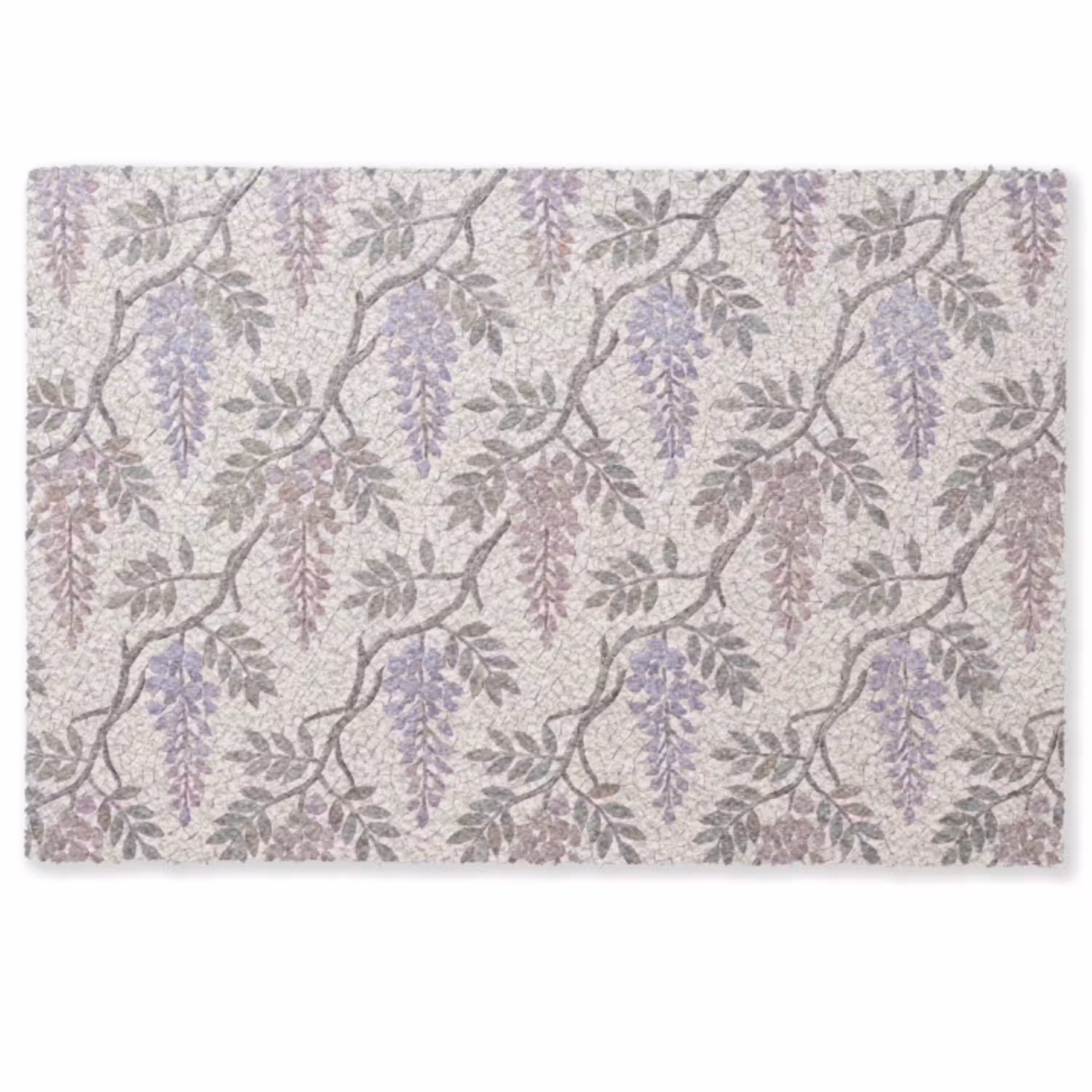 Bloemen - Mozaïek - Natuur - Patroon - Paars Deurmat klein -zkaufland3d