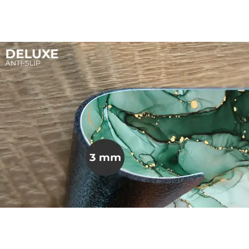 Goud - Marmer - Groen - Luxe - Marmerlook - Grijs Placemat vinyl groot -closeup
