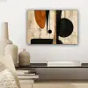 Kunst - Beige - Zwart - Modern canvas 2cm klein -sfeer6