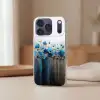 Bloemen - Schilderij - Blauw Telefoonhoesje iPhone 17 Pro klein -sfeer2