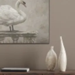 Zwaan - Elegant - Dieren - Wit PET vilt klein -sfeer6_closeup