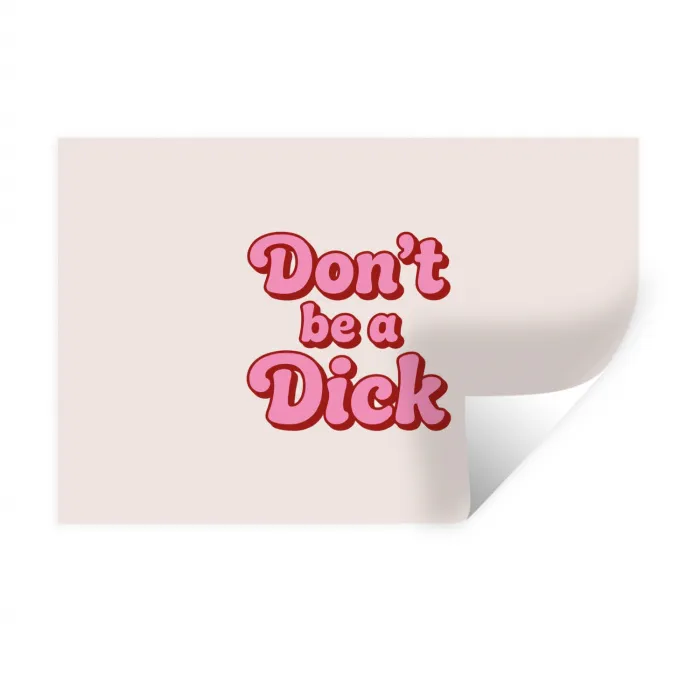 Tekst - Boodschap - Roze Muursticker klein -3d