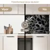 Luipaard - Zwart - Wit - Oog keuken achterwand 2 middel -voor-na2_NL