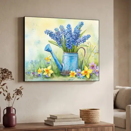 Gieter - Lavendel - Bloesems Textielframe - compleet frame klein -sfeer3