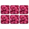 Rozen - Pink - Bloem onderzetter kurk middel -3d