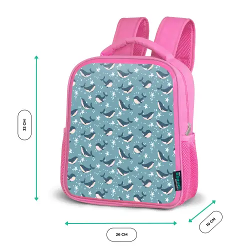 Klein - Oceaan - Walvis - Zeester Kinderrugzak - Roze middel 863 -productfoto_formaten