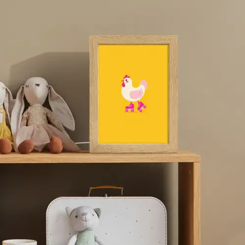 Kip - Rolschaatsen - Geel Light Box met kabel klein -sfeer2_kind