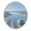 Strand - Schild - Water - Blauw Akoestische PET Vilt - Rond klein -3d