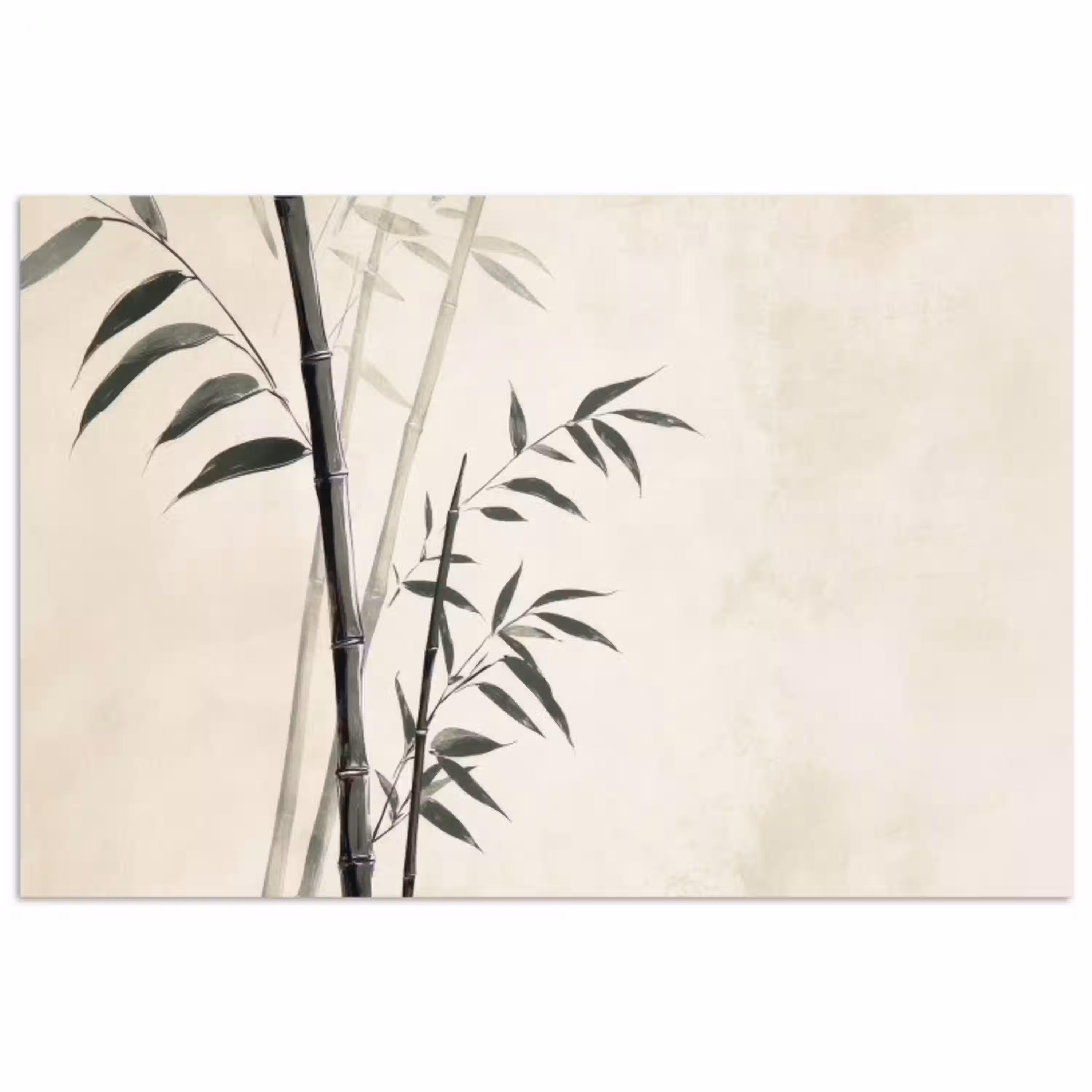 Japandi - Bamboe - Beige poster papier klein -3d