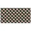 Vlechtpatroon - Groen - Roze - Geometrisch Balkonbeschermer Duitsland klein 596 -zz_3d